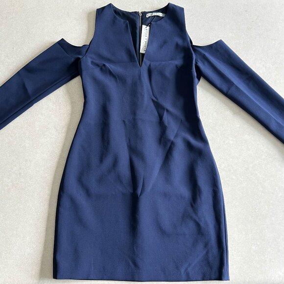 NWT Alice + Olivia Niko Cold Shoulder Dress ASO Clary Fray - Picture 6 of 12